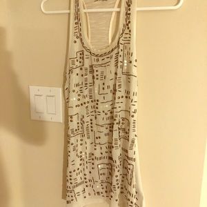 White beaded tank top